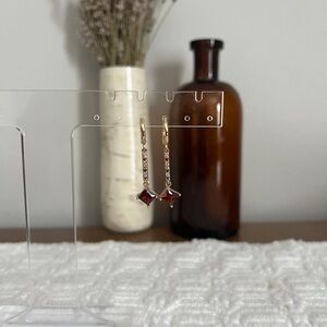 Red colorful earrings